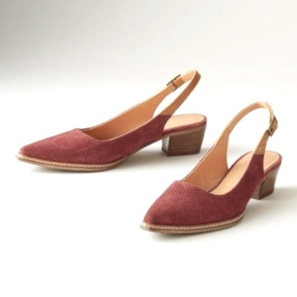 Sundance Burgundy Slingback Heels